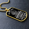 To My Son | Straighten Your Crown | Gift From Dad | Dog Tag Necklace