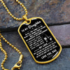 To My Daughter From Dad | My Greatest Accomplishment | Dog Tag Necklace