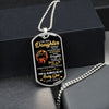 To My Daughter | My Baby Girl | Dog Tag Necklace Gift From Dad
