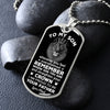 To My Son | Straighten Your Crown | Gift From Dad | Dog Tag Necklace