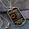 To My Daughter | My Baby Girl | Dog Tag Necklace Gift From Dad