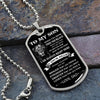 To My Son Gift From Dad | Always In Your Heart | Dog Tag Necklace Military Ball Chain