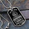 To My Son | Straighten Your Crown | Gift From Dad | Dog Tag Necklace