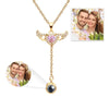 Moving Angel Wing Embrace Heart Necklace with Rose Box – Custom Projection Necklace