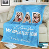 Personalized Blankets - Bad Dad Ever We Love You - Father's Day Gifts