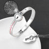 Projection Couple Bracelets & Necklace Shield Key, Necklace With Real Rose, Lover Couple Gift