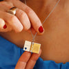 Personalized Look Engraved Book Necklace - Engraved Jewelry For Partner - Gifts for her - Couples Gifts
