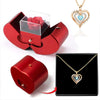 Eternal Flower Jewelry Box | Love You For Always | Necklace With Real Rose Gift Box