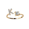 Love Letters Adjustable Initial Rings – A to Z Personalized Gift