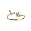 Love Letters Adjustable Initial Rings – A to Z Personalized Gift