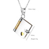 Personalized Look Engraved Book Necklace - Engraved Jewelry For Partner - Gifts for her - Couples Gifts
