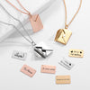 Dropshipping Customized Necklace Laser Engraved Text With 6 Roses Gift Box for Valentine's Day Mother's Day Christmas Gifts