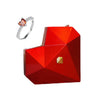 Red Heart Ring Box Gift For Her - w/ Red Heart Promise Open Adjustable Ring