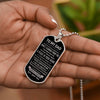To My Dad - A Place In Your Heart, Dogtag Necklace Gift