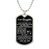 To My Daughter From Dad | My Greatest Accomplishment | Dog Tag Necklace