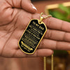To My Dad - A Place In Your Heart, Dogtag Necklace Gift