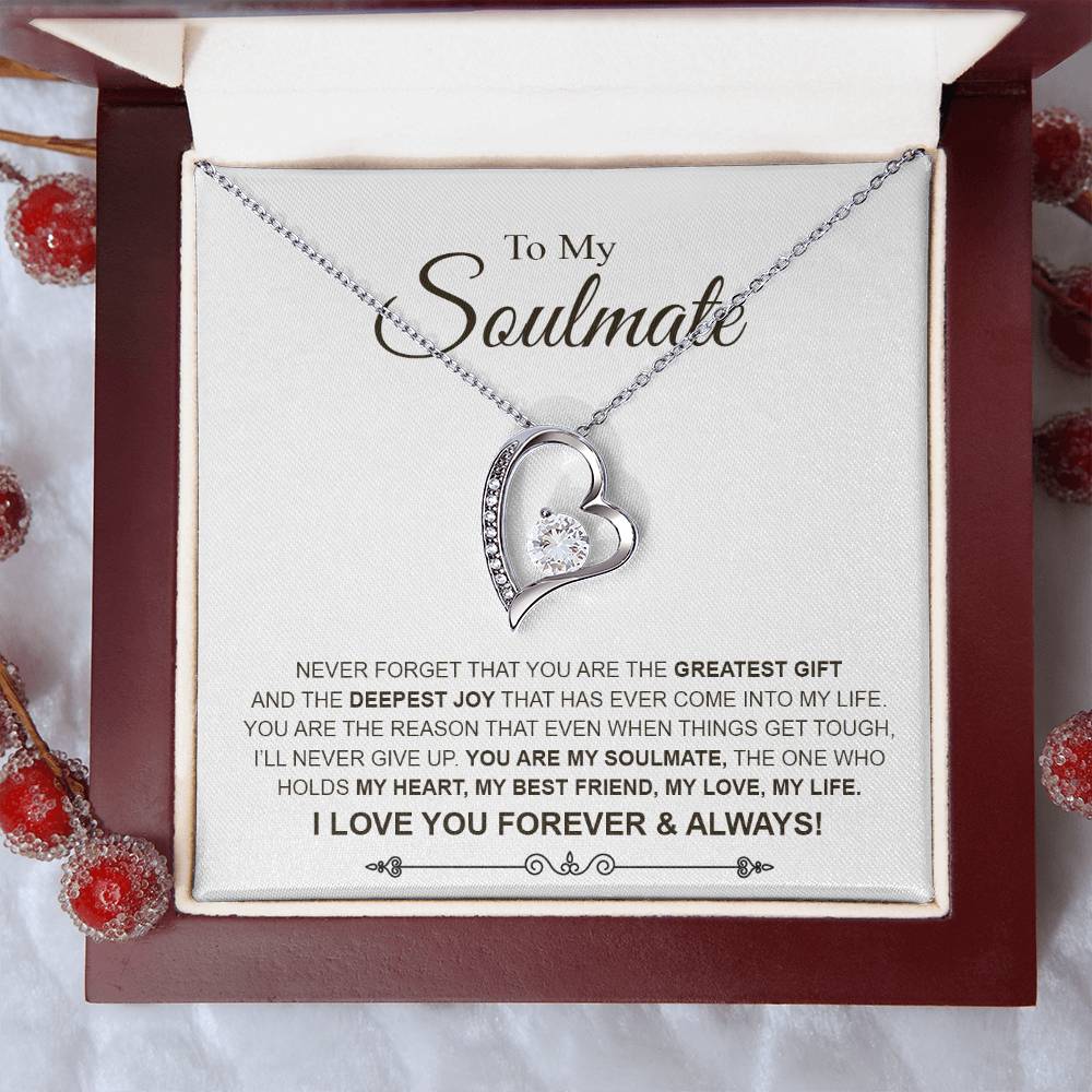 To My Soulmate | You Are My Soulmate | Romantic Gift For Her | Forever Love Necklace