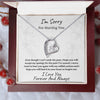 To My Soulmate | I'm Sorry For Hurting You Flower | Forever Love Necklace