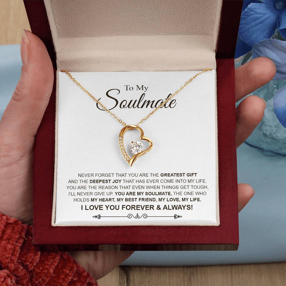 To My Soulmate | You Are My Soulmate | Romantic Gift For Her | Forever Love Necklace