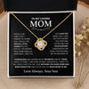 Mom Gift "Special Little Things" Knot Necklace From Son
