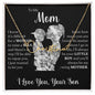 Personalized Signature Name Necklace For Mom, Custom Gift For Mom From Son