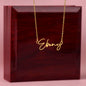 Personalized Signature Name Necklace For Mom, Custom Gift For Mom From Son