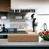 Daughter Believe In Yourself - Square Acrylic Plaque - Unique Christmas Gift For Daughter