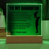 Daughter Believe In Yourself - Square Acrylic Plaque - Unique Christmas Gift For Daughter