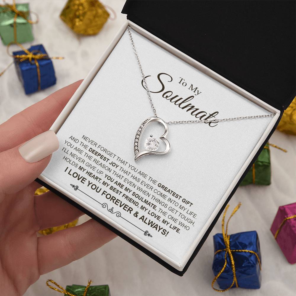 To My Soulmate | You Are My Soulmate | Romantic Gift For Her | Forever Love Necklace