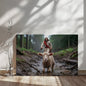 Jesus Rescuing the Lost Lamb, Jesus and Lamb Wall Art, Faith-Inspired Canvas Print