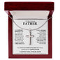 To My Caring Father - I'll Always Be Your Little Son, Cross Necklace Gift