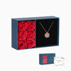 Eternal Rose Gift Box with Lucky Heart Necklace | Gifts for Her | Romantic Necklace