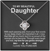 To My Daughter | Necklace With Eternal Rose | Forever Rose Apple Box