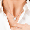 To My Love Necklace | White Gold Necklace With Real Rose | Gift Box Rose Flower