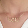 Multiple Heart Necklace - Personalized Jewelry for Loved Ones