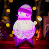Custom Photo Engraved Night Light Snowman – A Personalized Glow for the Holidays