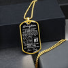 To My Daughter | My Little Girl Yesterday | Dog Tag Necklace Gift From Dad