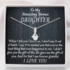 Amazing Bonus Daughter | I Love You | Necklace With Luxury Box