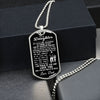 To My Daughter | My Little Girl Yesterday | Dog Tag Necklace Gift From Dad