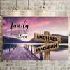 River Pier Color A Little Whole Lot of Love Multi-Names Premium Canvas (1.25")