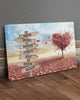 Red Heart Tree - Personalized Family Name - Canvas Wall Art (1.25")