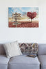Red Heart Tree - Personalized Family Name - Canvas Wall Art (1.25")