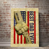 Personalized Canvas ''Best Dad Ever'', Gift For Dad, Father's Day Gift, Christmas Gift (0.75")