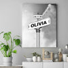 Personalized Family Names Date Of Birth Vintage Street Sign Poster Canvas, Street Signs Customized, Mother's Day Gift