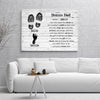 Personalized Canvas Wall Art "Bonus Dad" - Names Premium Canvas, Gift For Dad (1.25")