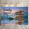 Riverside Sunset Color A Little Whole Lot of Love Multi-Names Premium Canvas
