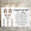 Personalized Canvas Wall Art "Stepped Up Dad" - Father's Day Gift For Dad