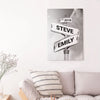 Personalized Canvas "Vintage Street Sign for couples", Wedding Gift, Anniversary & Couple gift