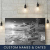 Personalized Canvas Wall Art-Ocean Sunset Multi-Names Premium Canvas