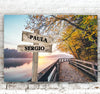 Personalized Canvas Wall-Art Autumn Walk (Color)-Personalized Canvas with Names